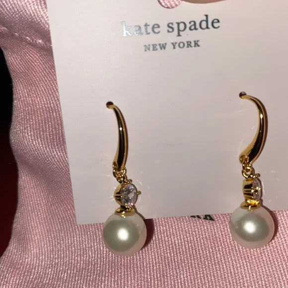 NEW Kate Spade pearls of wisdom drop earrings - Picture 4 of 5